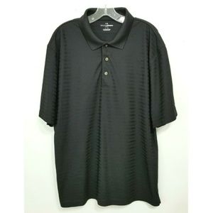 Grand Slam Men's Black Textured Golf Shirt